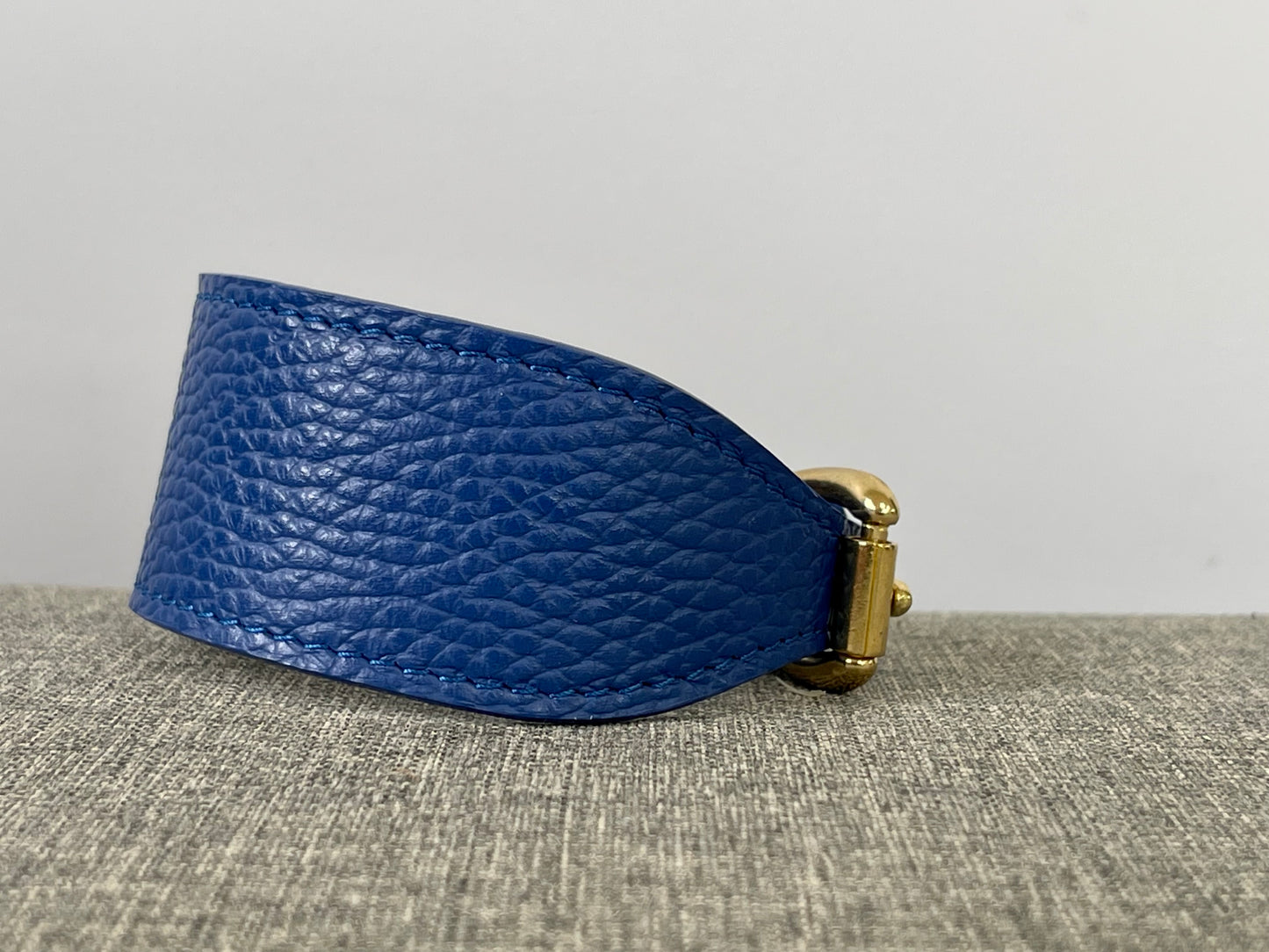Super soft leather Whippet collar - Indian Ocean Blue