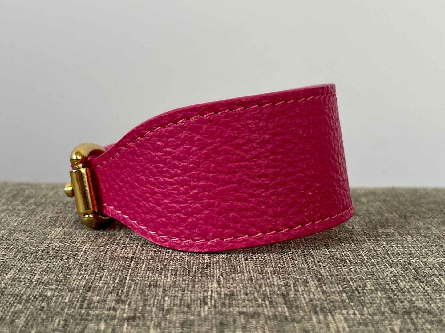 Super soft leather Italian Greyhound collar - Passion Pink