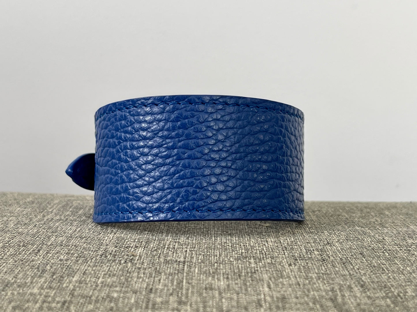 Super soft leather Italian Greyhound collar - Indian Ocean Blue