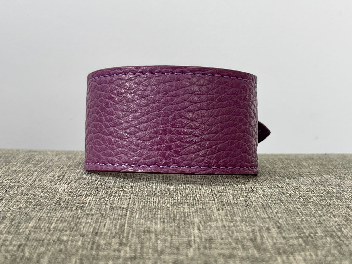 Super soft leather Whippet collar -  Eggplant Purple