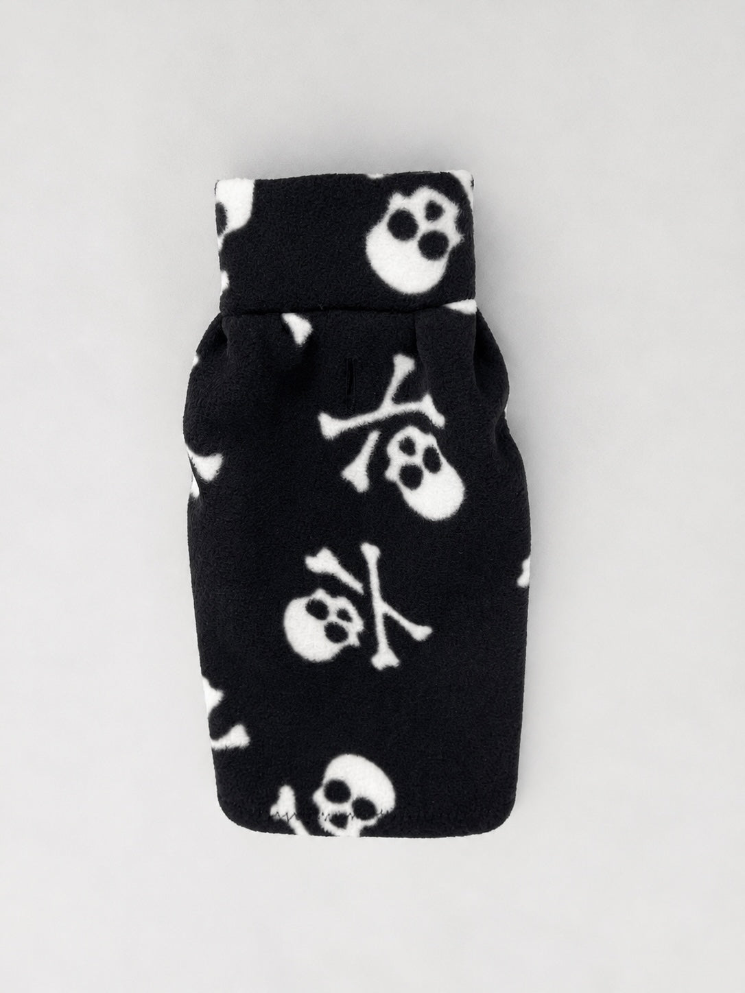 Ready to send Italian Greyhound puppy vest with harness hole - Black and white skulls