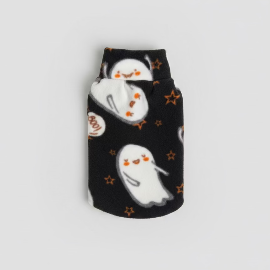 Ready to send Italian Greyhound puppy vests - Halloween Ghosts