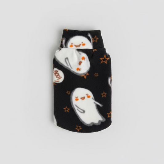 Ready to send Italian Greyhound puppy vests - Halloween Ghosts