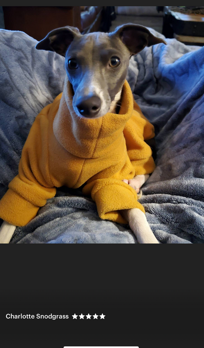 Italian greyhound onesie size M - Plain fleece