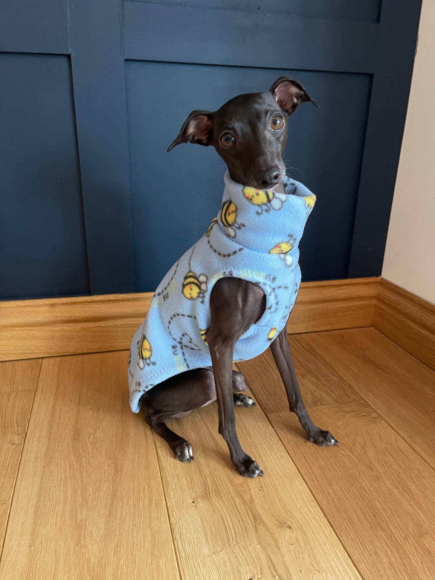 Made to order Italian Greyhound fleece vest jumper size XL - Patterned fleece