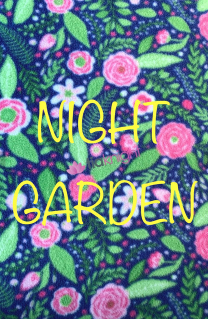 Ready to send fleece vest in size MEDIUM - night garden fleece print