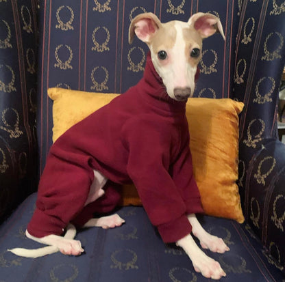 Italian greyhound onesie size M - Plain fleece