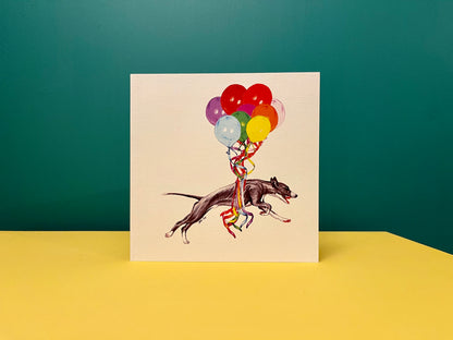 Whippet birthday/greetings card